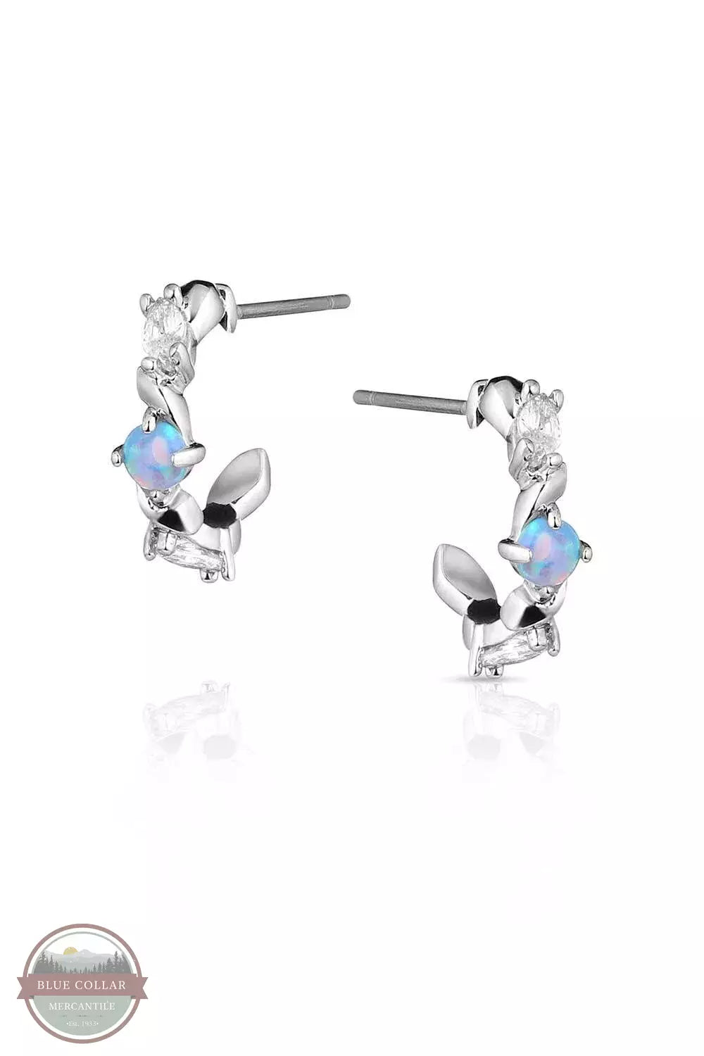 Montana Silversmiths ER5799 River Bend Opal Crystal Earrings Front View