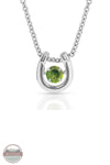 Montana Silversmiths NC4742 Dancing Birthstone Horseshoe Necklace August