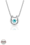Montana Silversmiths NC4742 Dancing Birthstone Horseshoe Necklace December