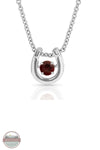 Montana Silversmiths NC4742 Dancing Birthstone Horseshoe Necklace January