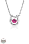 Montana Silversmiths NC4742 Dancing Birthstone Horseshoe Necklace July
