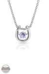 Montana Silversmiths NC4742 Dancing Birthstone Horseshoe Necklace June