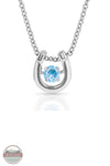 Montana Silversmiths NC4742 Dancing Birthstone Horseshoe Necklace March