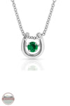 Montana Silversmiths NC4742 Dancing Birthstone Horseshoe Necklace May