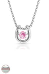 Montana Silversmiths NC4742 Dancing Birthstone Horseshoe Necklace October