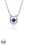 Montana Silversmiths NC4742 Dancing Birthstone Horseshoe Necklace September