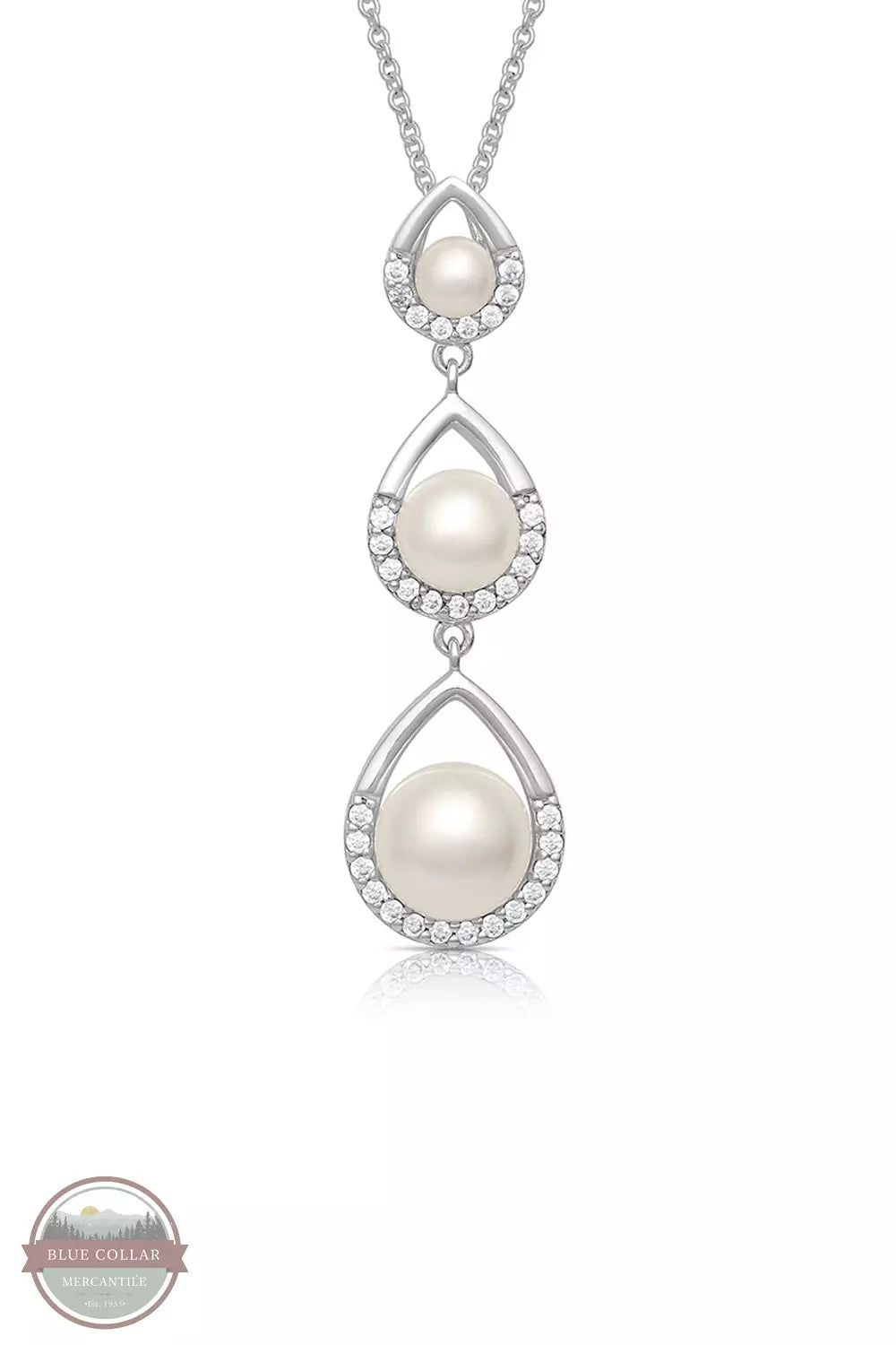 Montana Silversmiths NC4812 Perfect Pearl Teardrop Necklace Front View