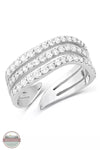Montana Silversmiths RG5609 Calm Waters Crystal Open Ring Top View