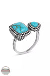 Montana Silversmiths RG5776 Split Decision Turquoise Ring Top View