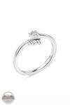 Montana Silversmiths RG5811 Decisive Arrow Crystal Wrap Ring Top View