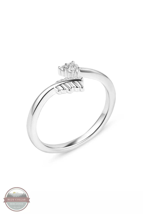 Montana Silversmiths RG5811 Decisive Arrow Crystal Wrap Ring Top View
