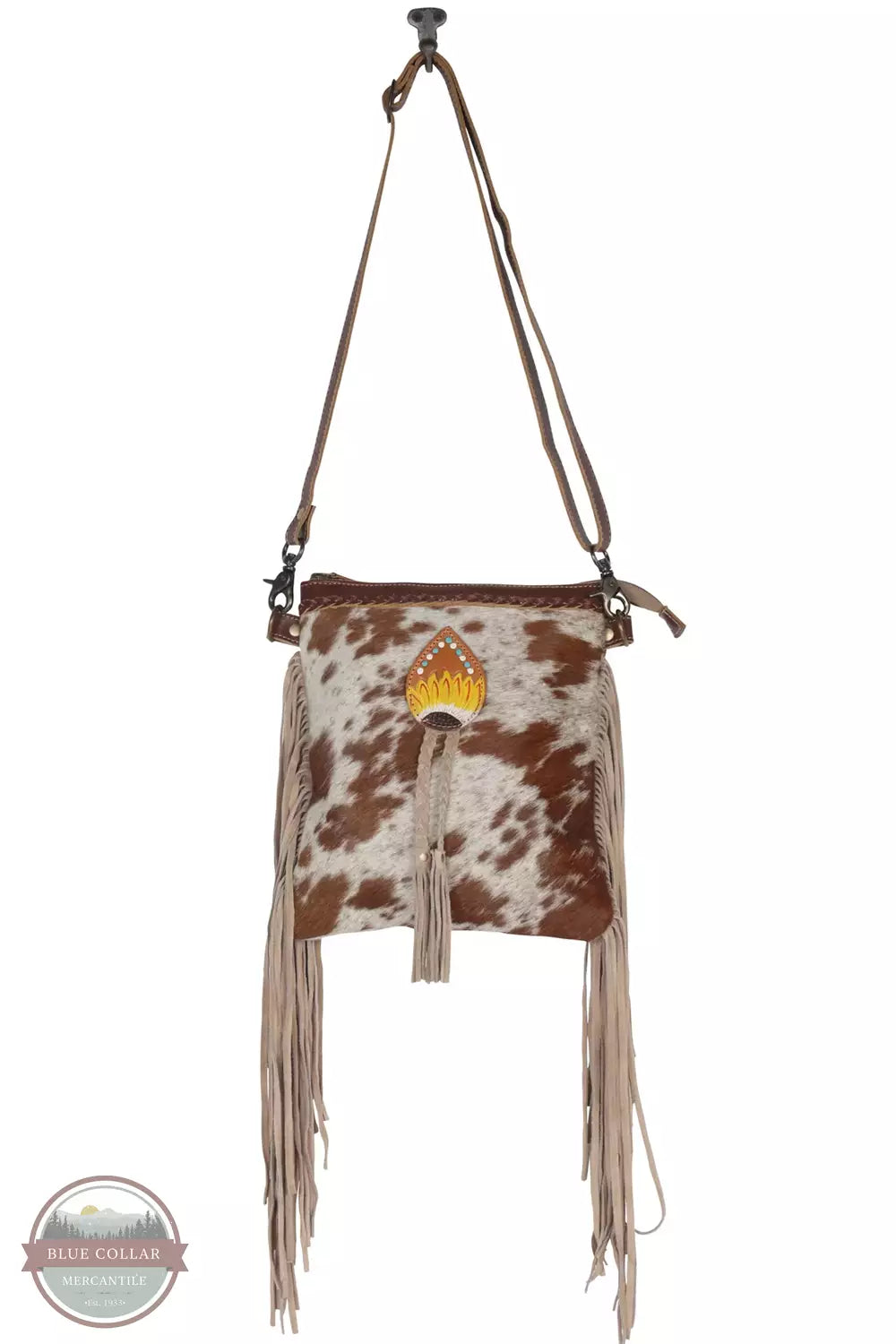 Myra Bag S-4379 Eunoia Leather & Hairon Bag Front View