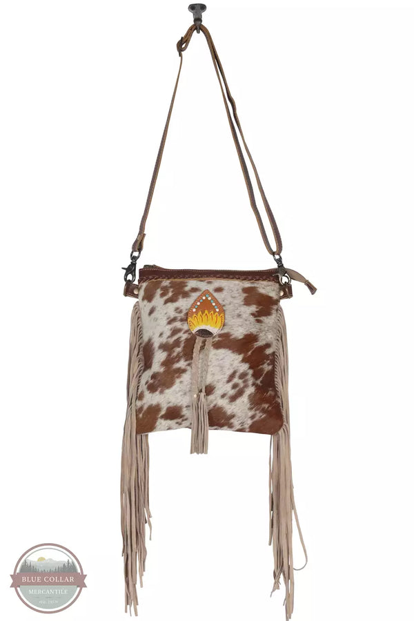Myra Bag S-4379 Eunoia Leather & Hairon Bag Front View