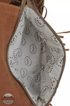 Myra Bag S-5637 Olive Cubes Small Crossbody Bag Inside View