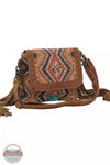 Myra Bag S-5637 Olive Cubes Small Crossbody Bag Profile View