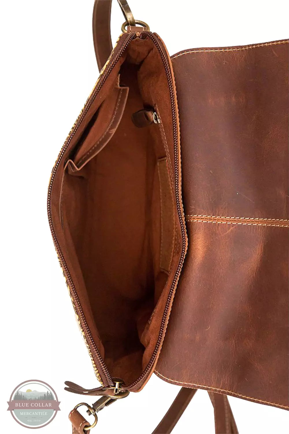 Myra Bag S-7071 Petro Leather & Hairon Bag Inside View
