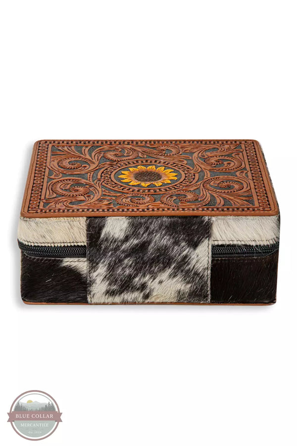 Myra Bag S-8064 Prairie Mound Hand Tooled Jewelry Box Back View