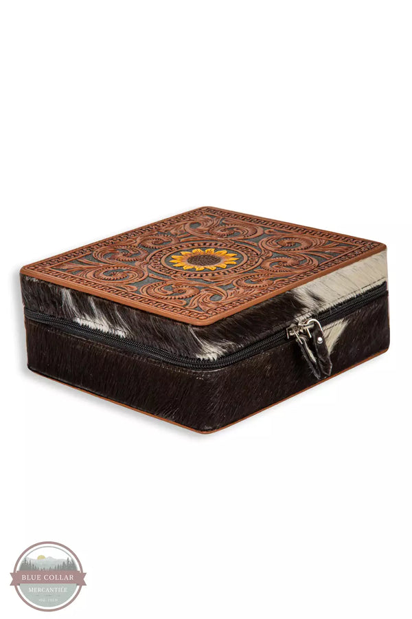 Myra Bag S-8064 Prairie Mound Hand Tooled Jewelry Box Closed View