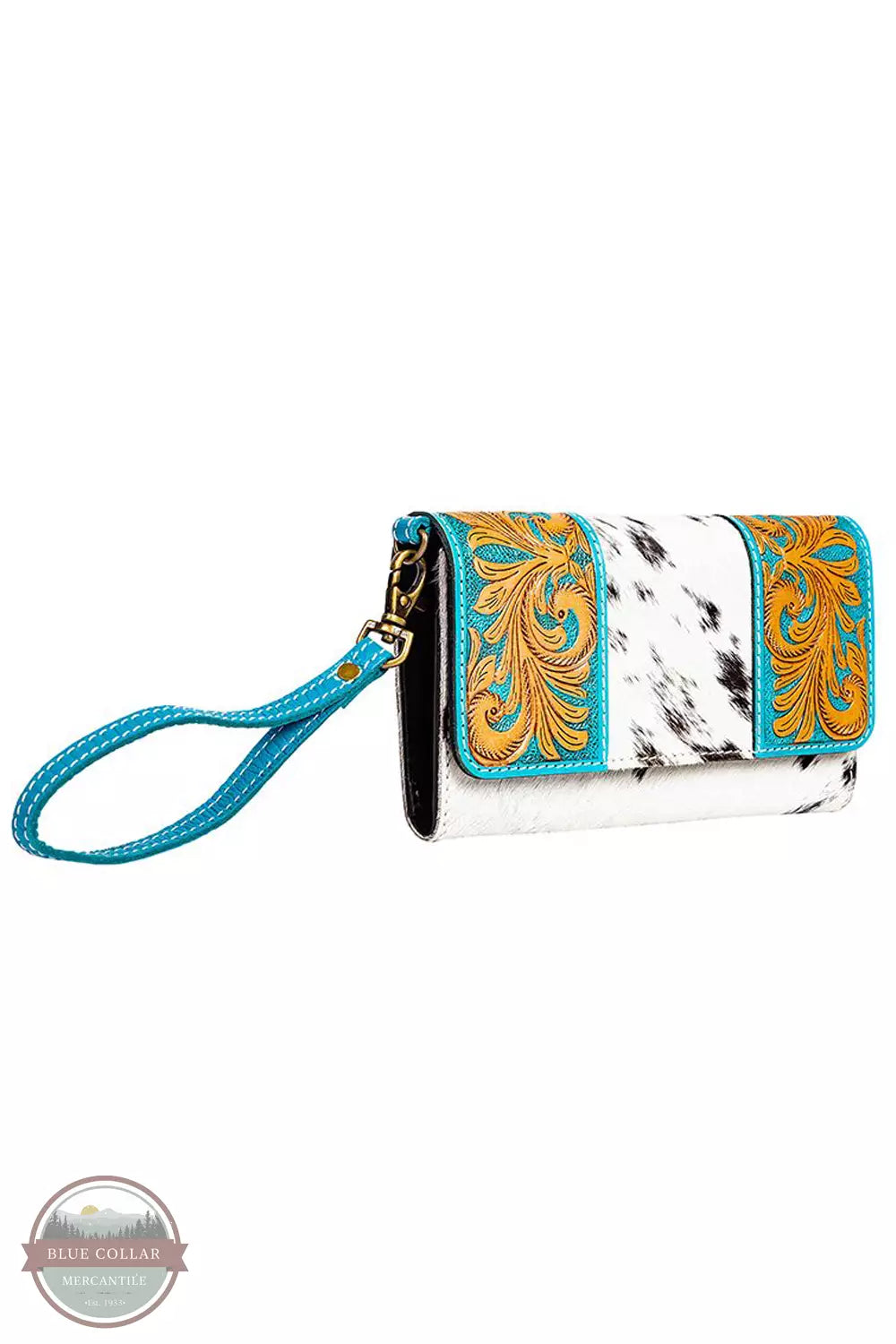 Myra Bag S-9406 Georgia Trails Hand-Tooled Wallet Profile View