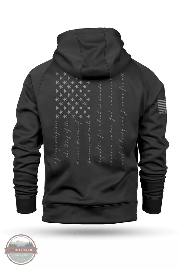 Nine Line PLEDGE-RTG Raglan Tailgater Pledge Hoodie Black Back View