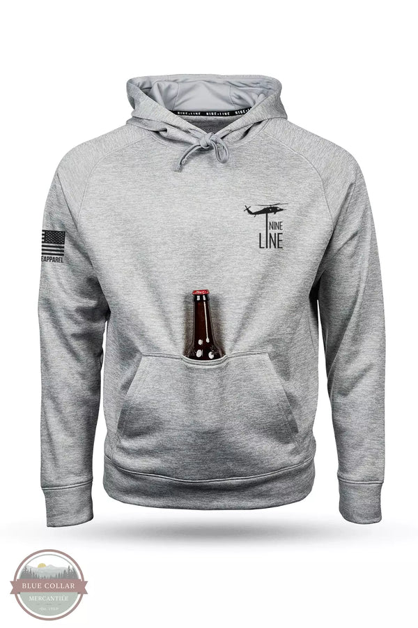 Nine Line PLEDGE-RTG Raglan Tailgater Pledge Hoodie Heather Gray Front View
