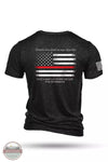 Nine Line TRL-TSTRI-CHARCOALBLACK Thin Red Line Tri-Blend Short Sleeve T-Shirt in Charcoal Black Back View
