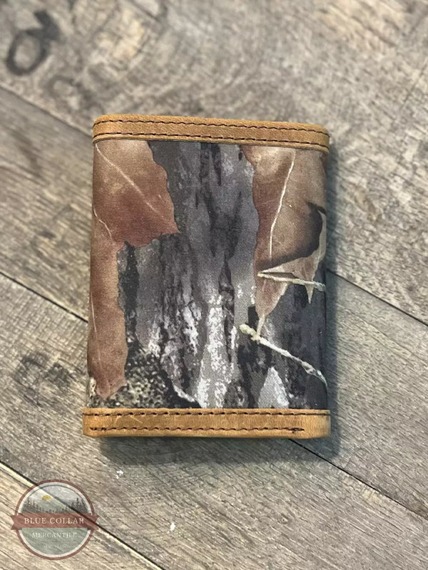 Nocona N54846222 Brown Tri-Fold Wallet Back View