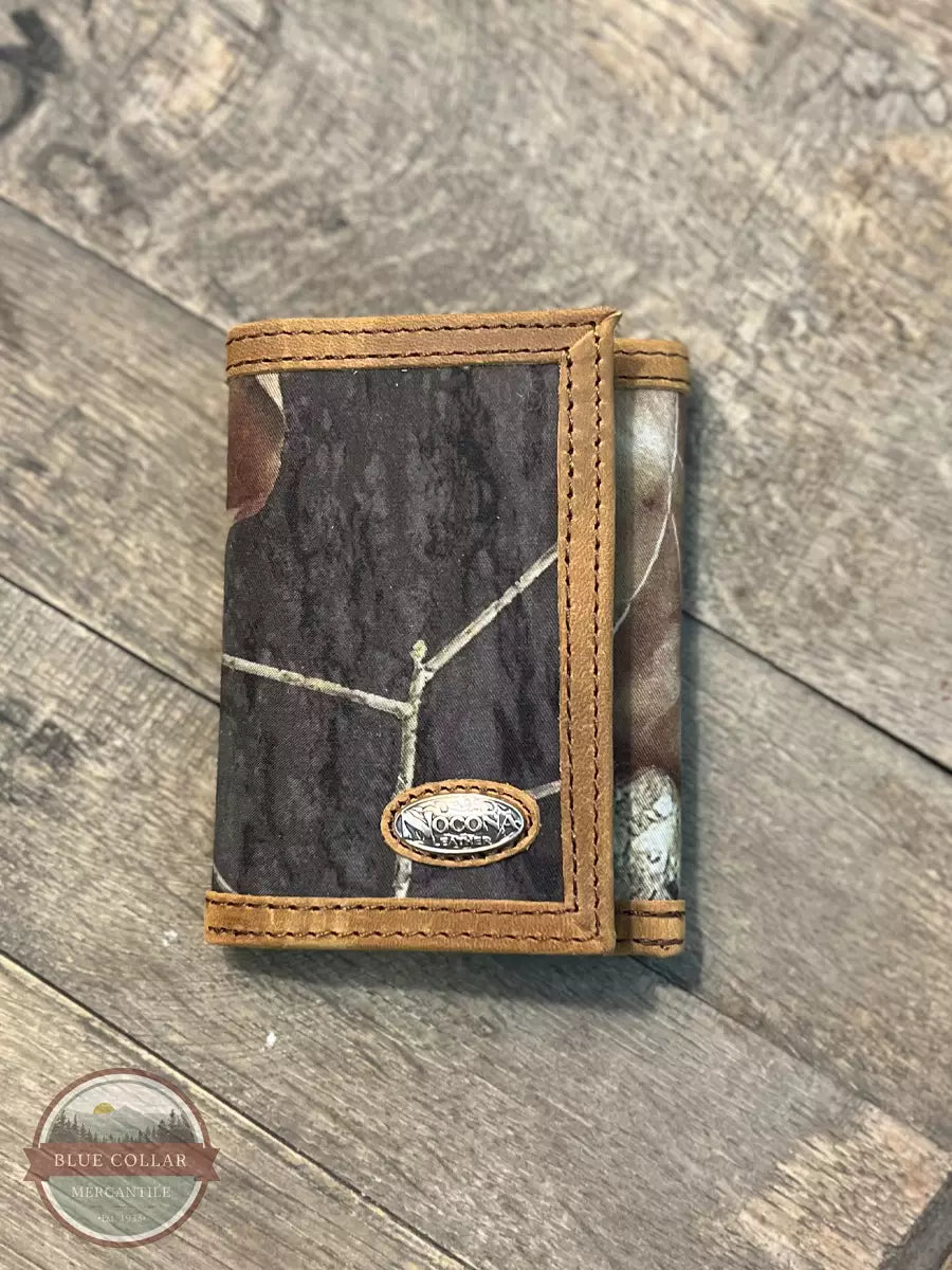 Nocona N54846222 Brown Tri-Fold Wallet Front View