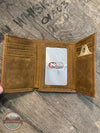 Nocona N54846222 Brown Tri-Fold Wallet Inside View