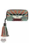 Nocona N770007697 Sandra Clutch Wallet with Southwestern Design in Brown Front View