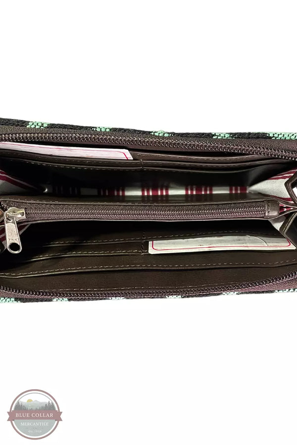 Nocona N770007697 Sandra Clutch Wallet with Southwestern Design in Brown Inside View