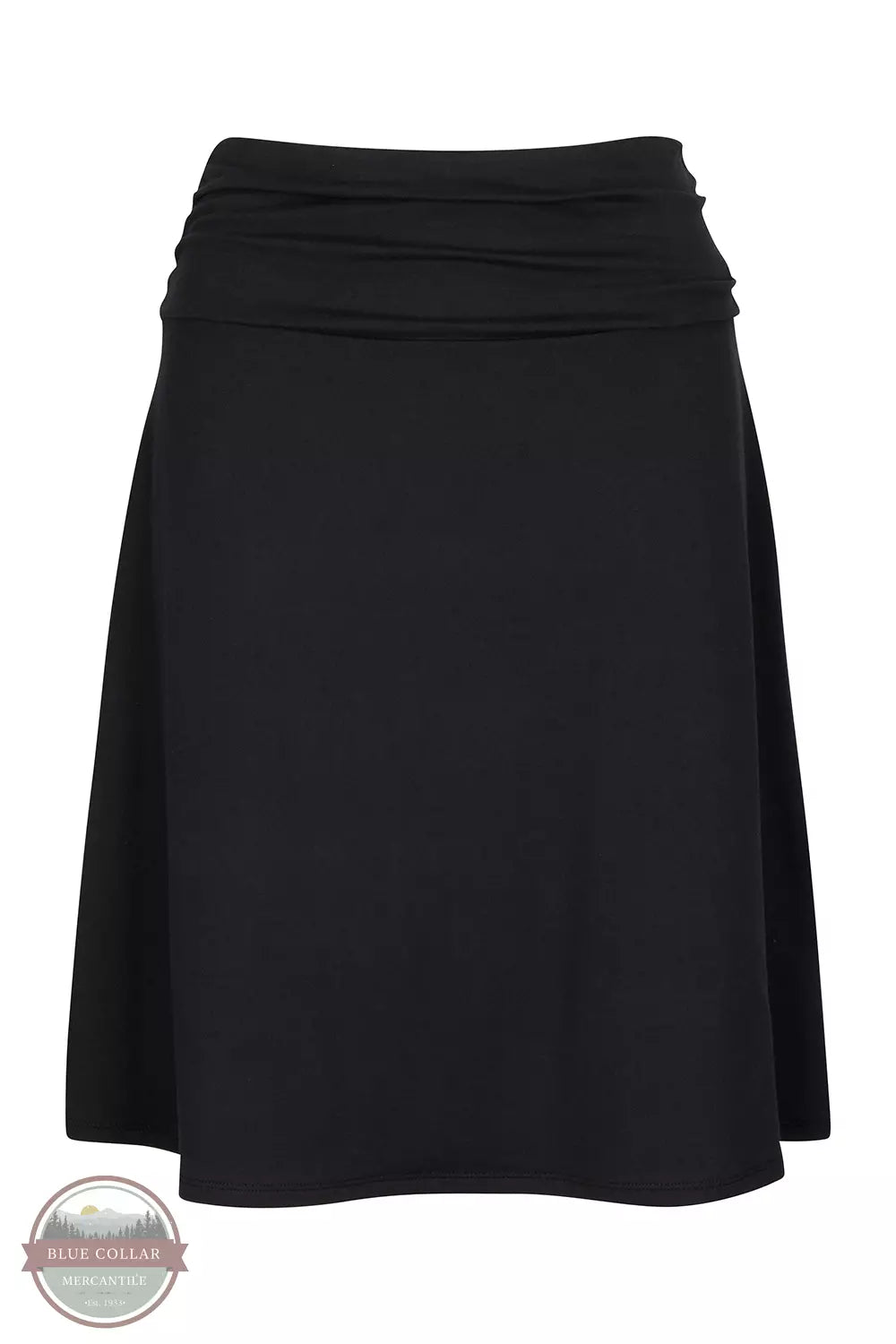 North River NRL3029 Black Jersey Knit Skirt Front View