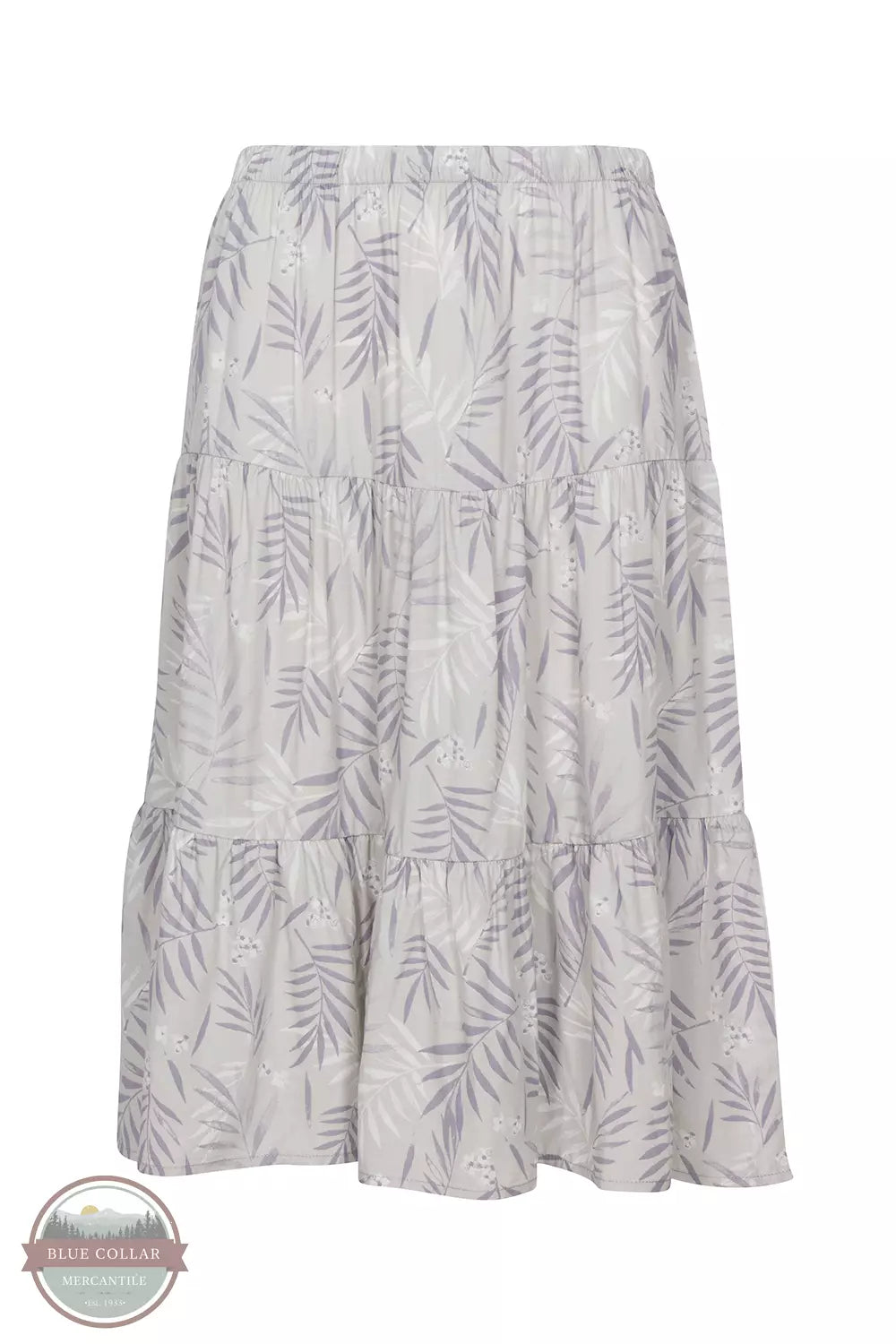 North River NRL7053 Midi Tencel Tiered Skirt Front View
