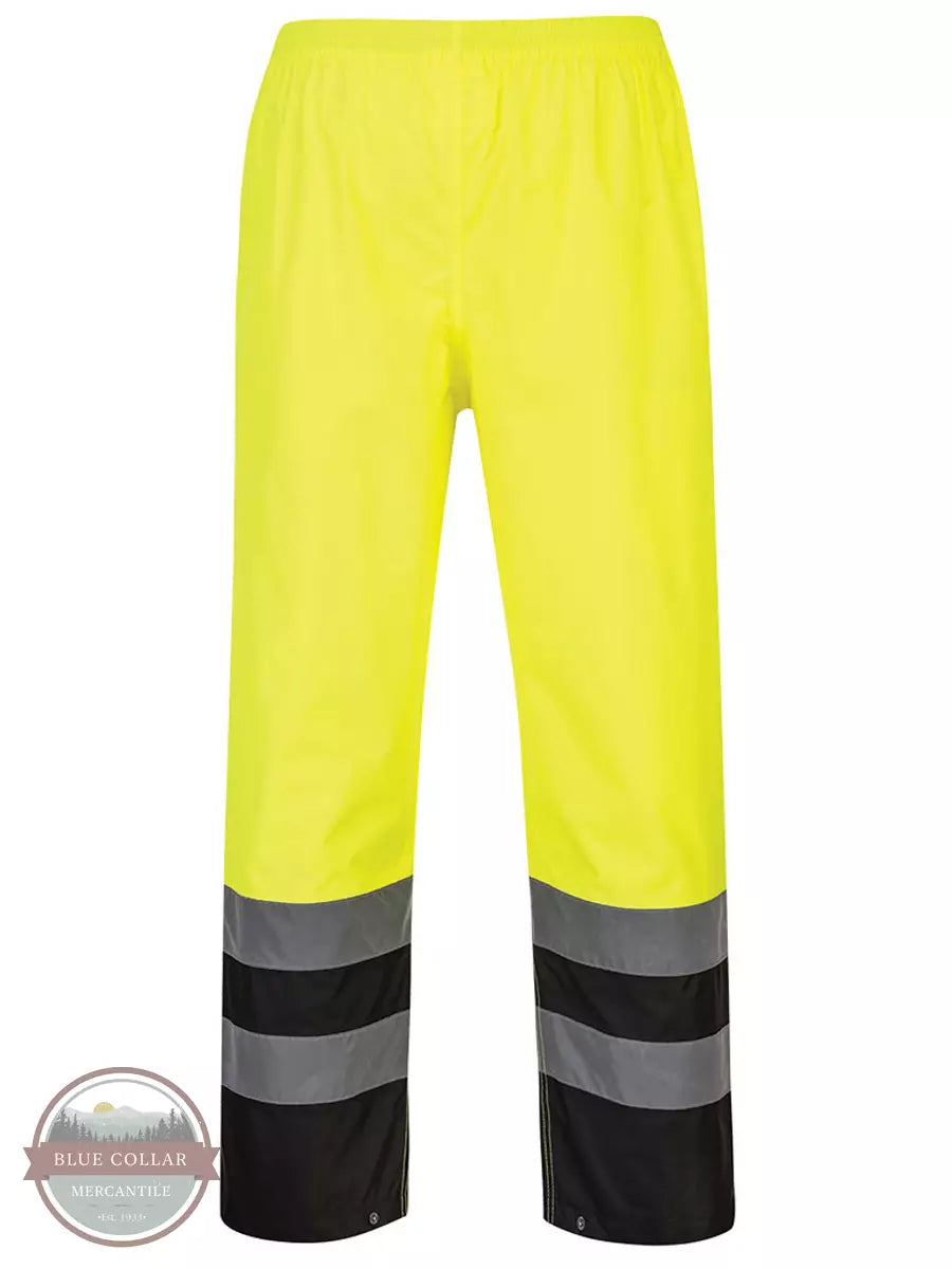Portwest LLC S587 Hi-Vis 2 Tone Rain Pants Back View
