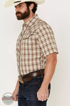 Roper 01-002-0016-3001 BR Embroidered Western Snap Short Sleeve Shirt Side View
