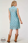 Roper 03-057-0590-3073 BU 1978 Blue Chevron Shirt Dress Back View