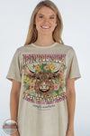 Simply Southern SS-TOOMUCH-WSHECRU If I'm Too Much Short Sleeve T-Shirt in Tan, model