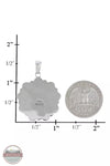 Turquoise Factory P3193-C75 Flower Turquoise Sterling Silver Pendant with Chain Size View