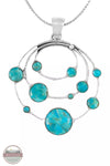 Turquoise Factory P3325-SM Planets Turquoise Sterling Silver Pendant with Chain Turquoise Front View