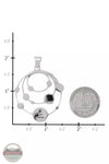Turquoise Factory P3325-SM Planets Turquoise Sterling Silver Pendant with Chain Size View