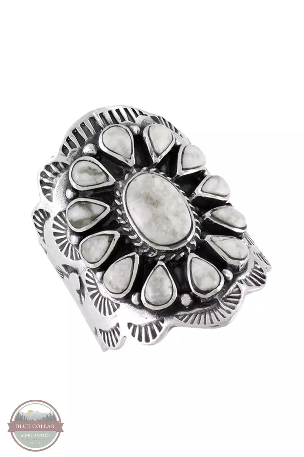 Turquoise Factory R2413-C103 Howlite Sterling Silver Ring Profile View
