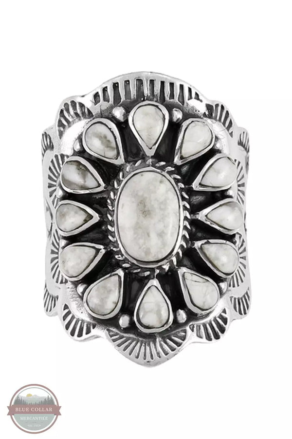 Turquoise Factory R2413-C103 Howlite Sterling Silver Ring Top View