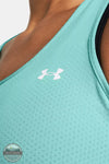 Under Armour 1328962 HeatGear Armour Racer Tank Top Radial Turquoise Detail View