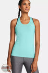 Under Armour 1328962 HeatGear Armour Racer Tank Top Radial Turquoise Front View. This item is available in multiple colors.