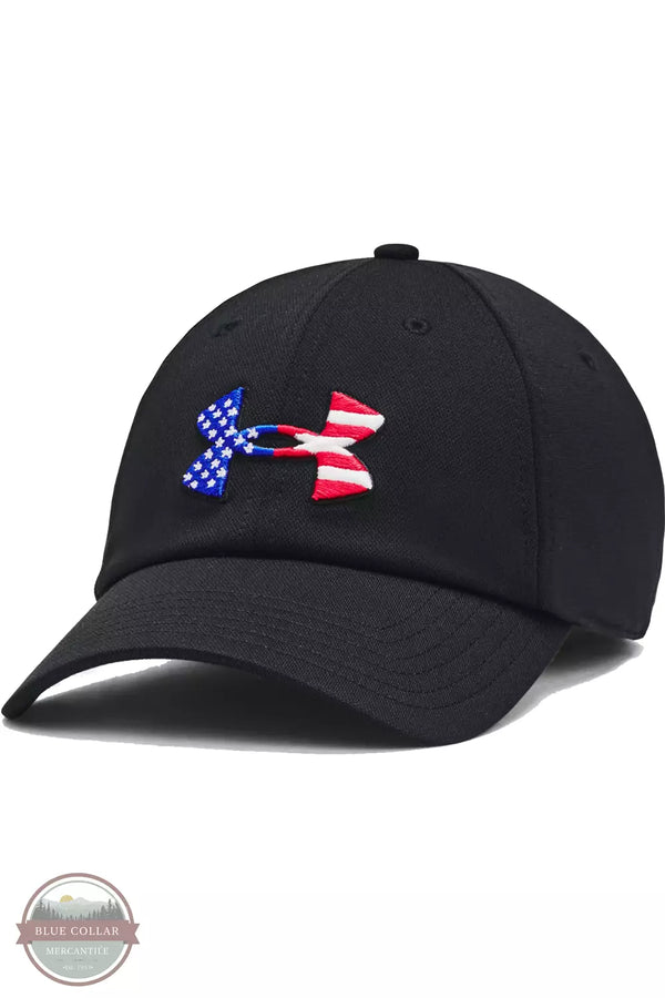 Under Armour 1369809 Freedom Blitzing Adjustable Cap Black Front View