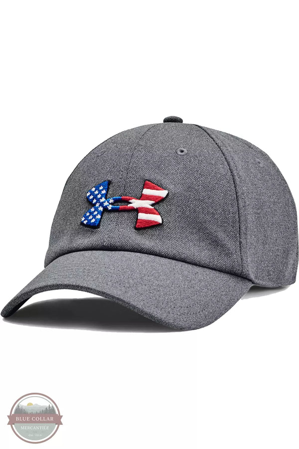 Under Armour 1369809 Freedom Blitzing Adjustable Cap Pitch Gray Front View