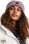Under Armour 1373101 Ladies Halftime Cuff Beanie Misty Purple / Dark Maroon Model View
