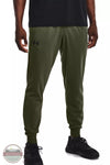 Under Armour 1373362 Armour Fleece Jogger Pants Marine Green Black Front View