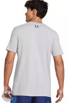 Under Armour 1382969 Freedom Flag Printed T-Shirt Mod Gray / Photon Blue Back View