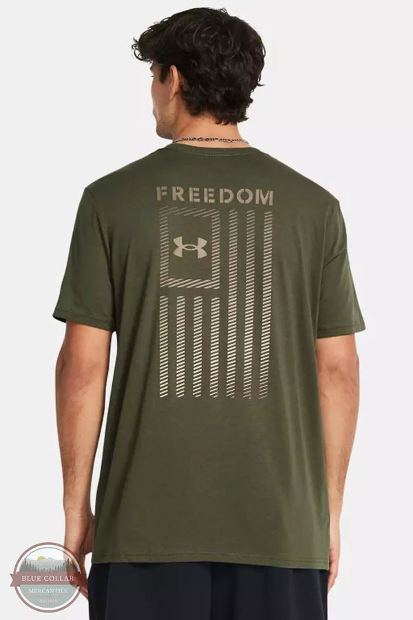 Under Armour 1382973 Freedom Flag Gradient T-Shirt Marine Green Back View